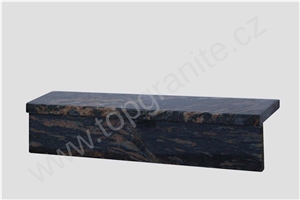 Treads and Risers (width 14 Cm) Aurora Borealis, Granite