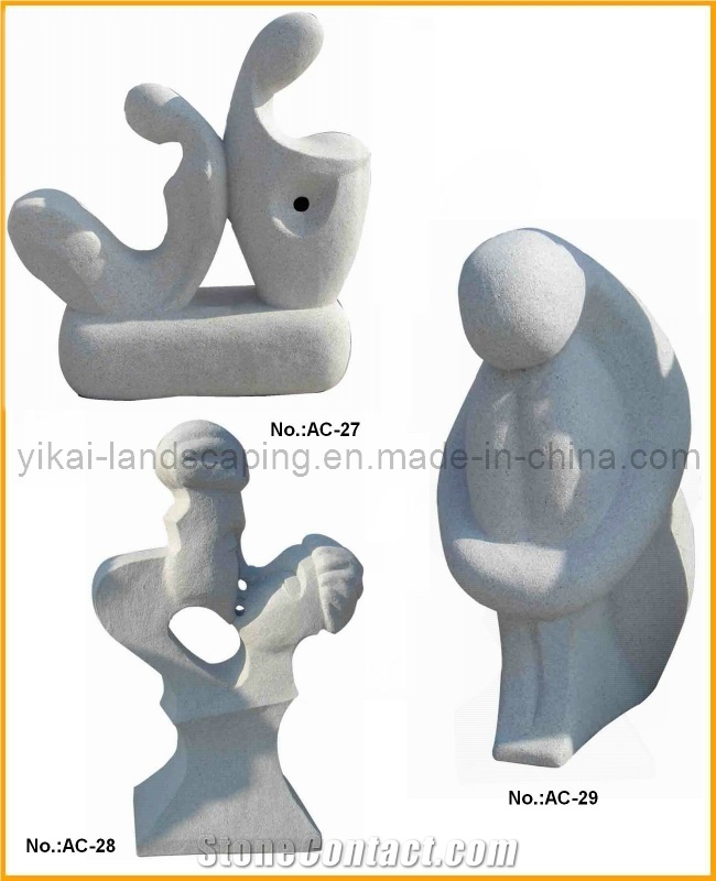 Granite Carving Head Status,Character Figure Statues, White Granite Sculpture