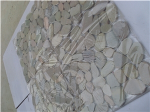 Natural Yellow River Pebble Floor and Wall Mosaic Tile