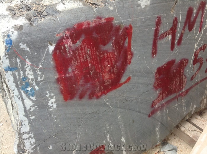 Iran Pietra Grey Marble Block, Pietra Gray Grey Marble Block