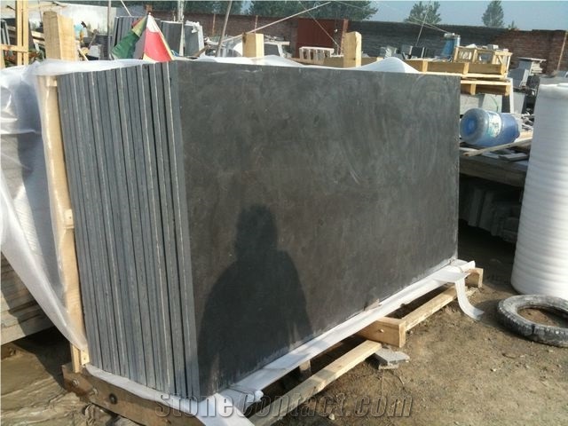 China Blue LimeStone, Polished Slabs, Flamed Blue Limestone Tiles