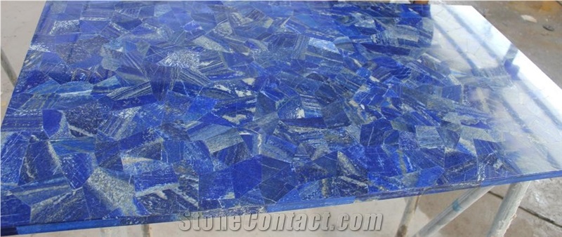 Lapiz Lazuli Blue Semiprecious Stone Tiles and Slabs