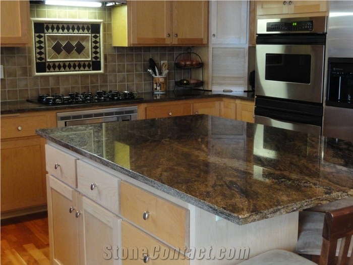 Amber Storm Granite Island Top