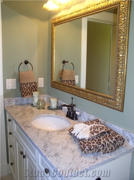 Bianco Romano Granite Vanity Top, Bianco Romano White Granite Vanity Top