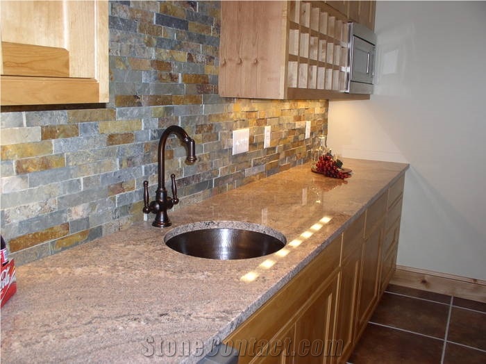 Bordeaux Salmon Granite Bar Top, Bordeaux Salmon Pink Granite Bar Top