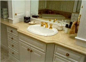Durango Limestone Honed Vanity Top, Beige Limestone
