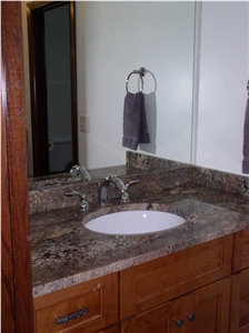 Juparana Cream Bordeaux Granite Vanity Top, Crema Bordeaux Granite