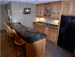 Verde Australia Granite Bar Top, Verde Austral Green Granite Bar Top