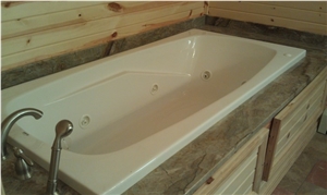 Wild Dream Quartzite Bath Tub Deck, Wild Dream Green Quartzite Bath Tub