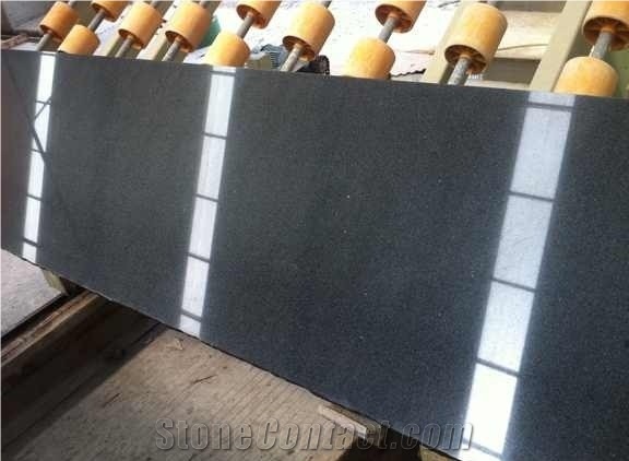 G654 Barry Grey Granite/China Sesame Grey/China Nero Impala Granite, Tiles/Stairs/Slabs, Polish/Flame/Honed/Bush-Hammered Surface