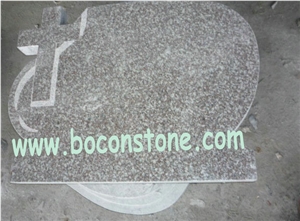 G664 Luoyuan Red Granite Monument,tombstone,Chinese Red Color, European Style, Russian Style