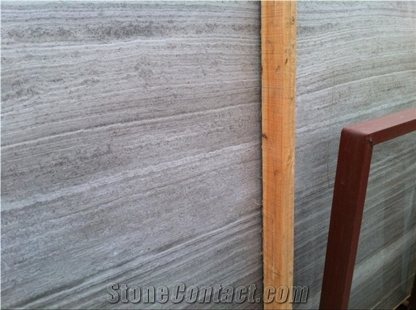 Grey Wooden Grain Marble Polished Tiles and Slabs