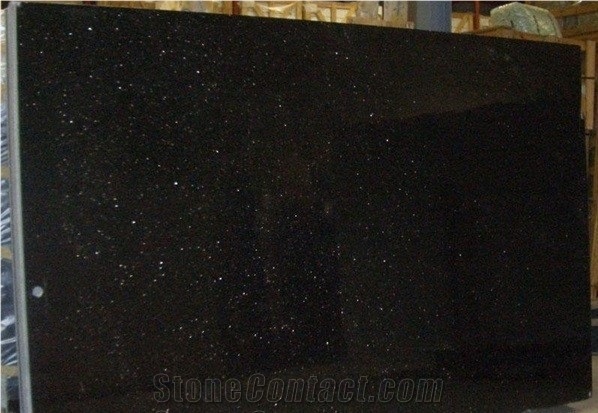 Polish Black Galaxy Granite Slab,tile