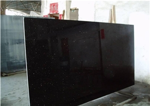 Polish Black Galaxy Granite Slab,tile