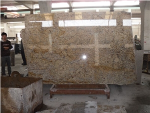 Polished Golden Crystal Granite Slab,tile