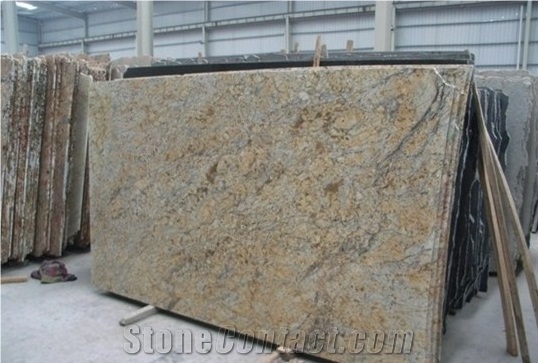 Polished Golden Crystal Granite Slab,tile