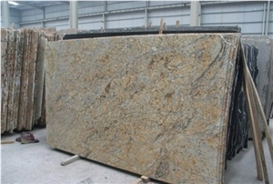 Polished Golden Crystal Granite Slab,tile