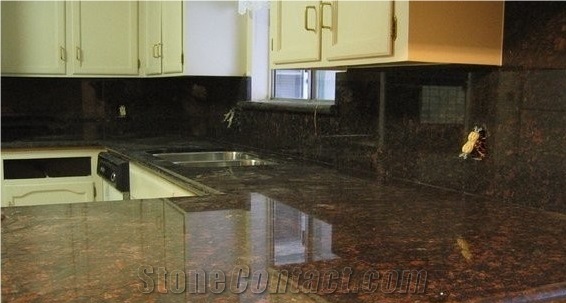Polished Tan Brown Granite Worktops, Countertops
