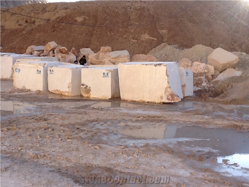 Cream Marble Blocks, Iran Beige Marble