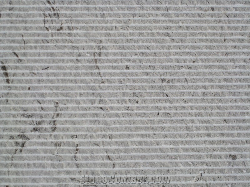 Repen Povir Limestone Chiseled Tiles, Slovenia Grey Limestone