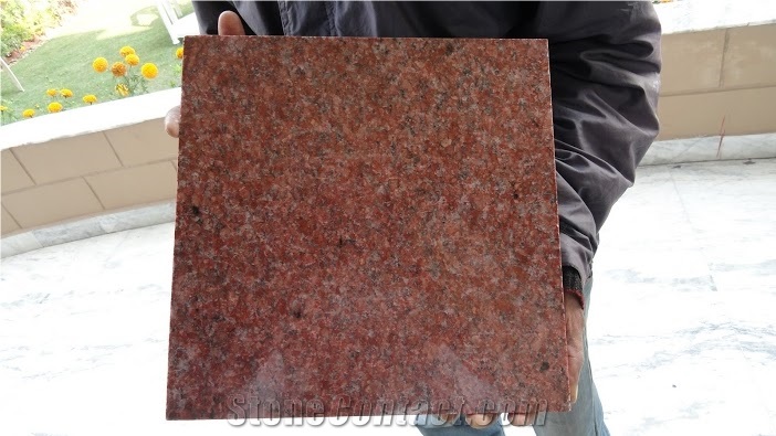 Ruby Red Granite Tiles, Slabs