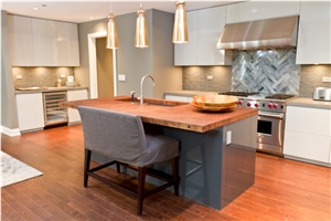 Residential Kitchen Design, Beige Limestone Kitchen Design