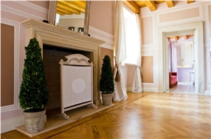 Pietra Gialla Di Vicenza Limestone Fireplace, Pietra Gialla Di Vicenza Beige Limestone Fireplace