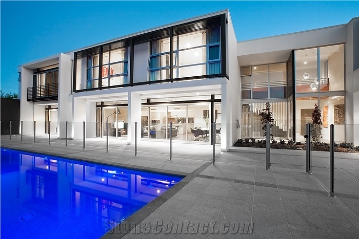 Highland Grey Granite Pool Deck Pavers, Coping