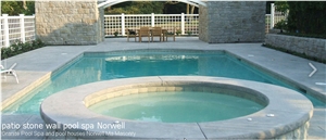 Granite Pool Spa and Pool Houses, Hartwick White Granite Pool Coping