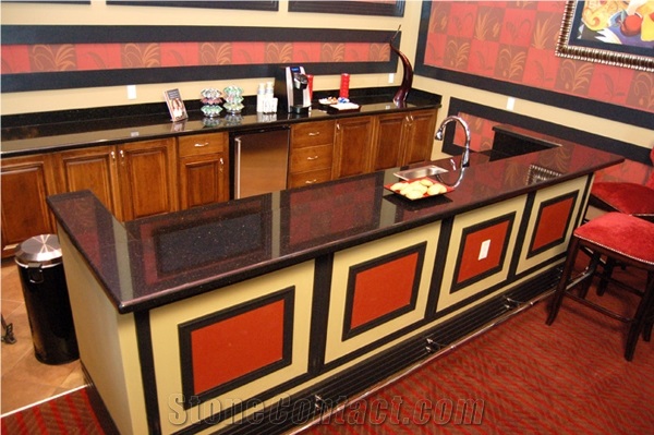 Black Galaxy Granite Kitchen Countertops