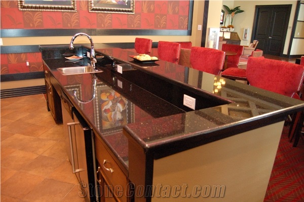 Black Galaxy Granite Kitchen Countertops