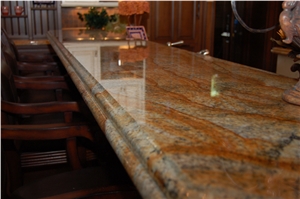 Verniz Tropical Granite Kitchen Countertop, Verniz Tropical Yellow Granite Kitchen Countertops