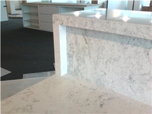 Bianco Carrara Zodiaq Solid Surface Wine Bar Top