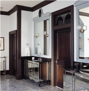 Master Bath Vanities in Absolute Black Granite