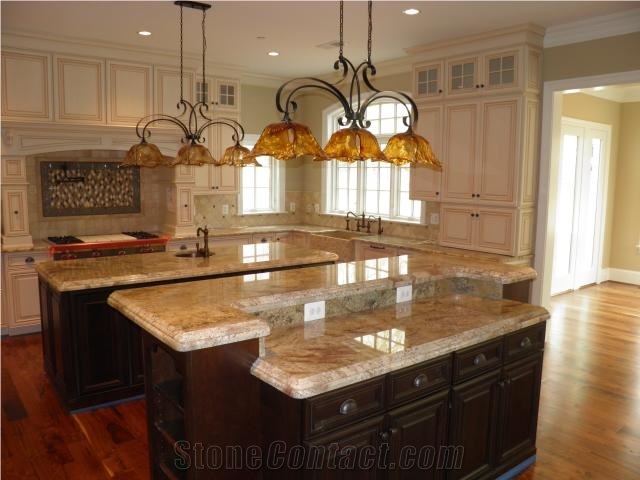 Netuno Bordeaux Granite Kitchen Island Top