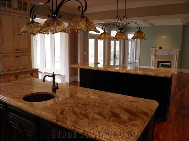 Netuno Bordeaux Granite Kitchen Island Top
