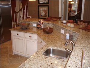 St Cecelia Granite Island Top, Giallo Santa Cecilia Yellow Granite Island Top