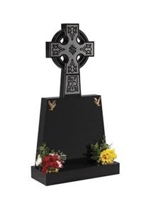 Black Granite Custom Design Tombstone, Shanxi Black Granite Tombstone