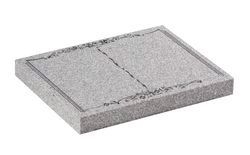 Lunar Grey Granite Slant Grave Marker, Sesame Grey Granite Grave Marker