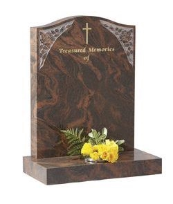 Twilight Red Granite Tombstone