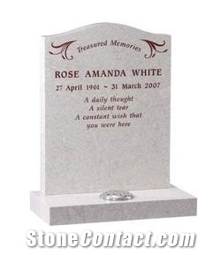 Warwick Grey Granite Tombstone