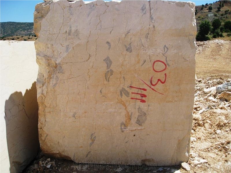 Perla Bello Marble Blocks, Turkey Beige Marble
