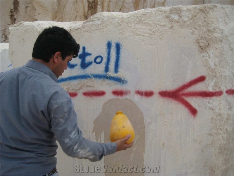 Marble Stone Blocks, Iran White Marble