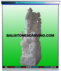 Ganesha Statue with White Palimo Sandstone