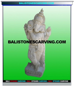 Ganesha Statue with White Palimo Sandstone