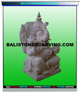 Ganesha Statue with White Palimo Sandstone