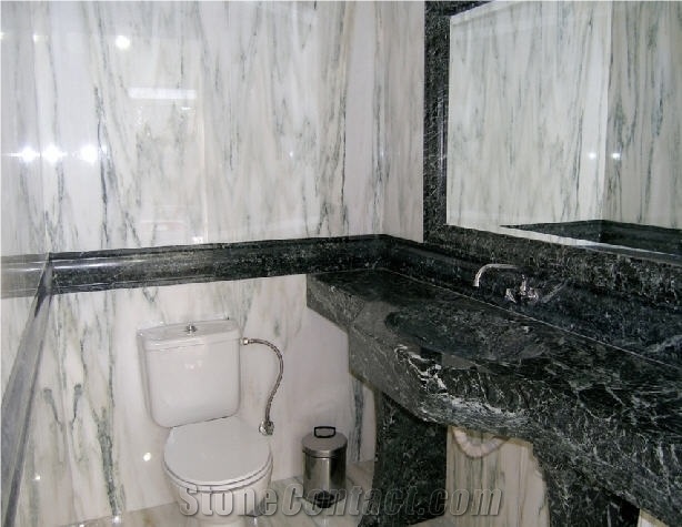 Veria Green Marble Bath Top, Penteli Green Marble Wall Tiles, Dionyssos Pentelicon Green Marble Bath Top
