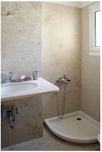 Vratza Beige Limestone Bathroom Wall Tiles, Design