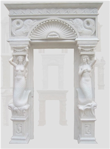 White Marble Carved Door Frame