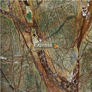 Rain Forest Green Marble Tile, India Green Marble
